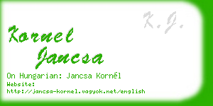 kornel jancsa business card