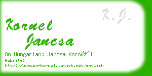 kornel jancsa business card